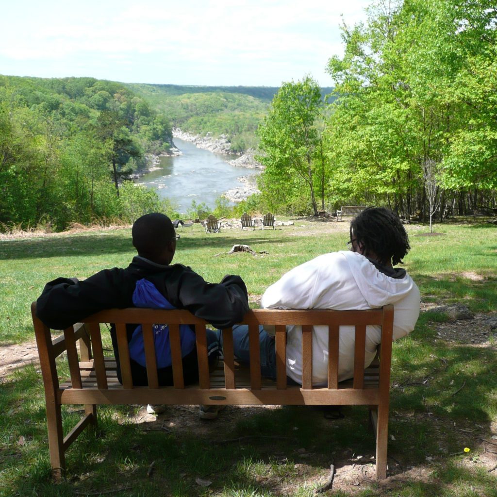 campers take a break while enjoying "Spiritual Moment"