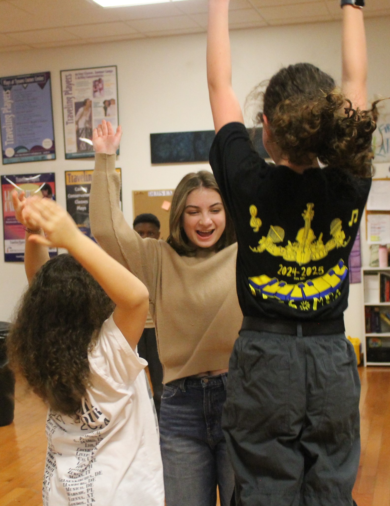 Student actors at Traveling Players Studio